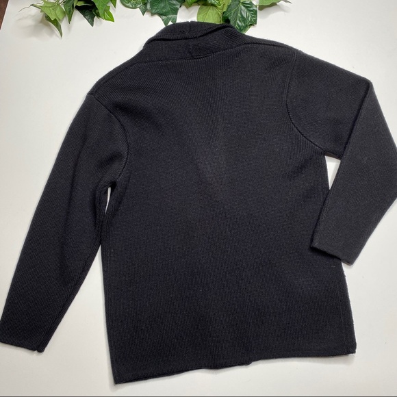 Bramble Lane Black Double Grandpa Box Cardigan - Picture 4 of 6